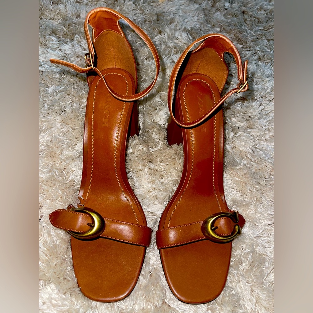 Brown Coach women’s heel Sandals size 11